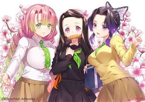 semi draws mitsuri|Shinobu, Nezuko and Mitsuri (SemiDraws) : r/DemonSlayer34.